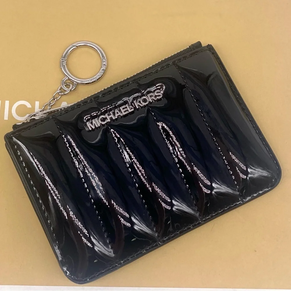 Michael Kors Quilted Coinpouch Small Wallet Black